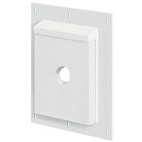 The Tapco Group BUILDERS EDGE SMS68TW Mounting Block, 11-1/2 in L, 9-1/16 in W, Fiber Cement, White 3SMS68P